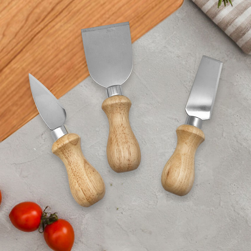 3-Piece Stainless Steel Cheese Knife Set